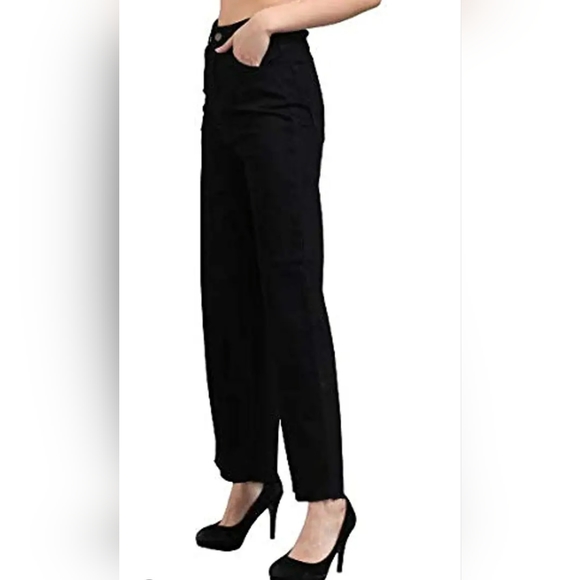 Women's High rise Wide-leg Jeans - Picture 2 of 6